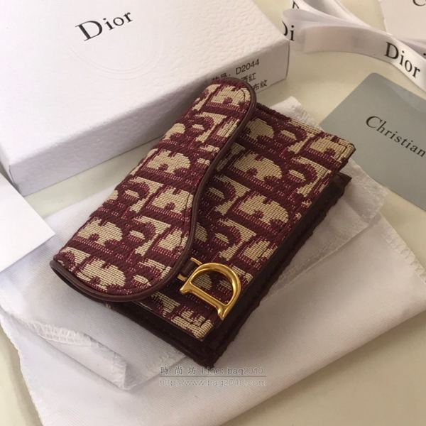 Dior包 迪奧復古經典Oblique印花 D家新款馬鞍小卡包 2044  Dyd1032